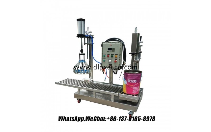 GZM-25H 自動(dòng)桶裝機(jī)，帶皇冠蓋，觸摸屏，化學(xué)溶劑防爆