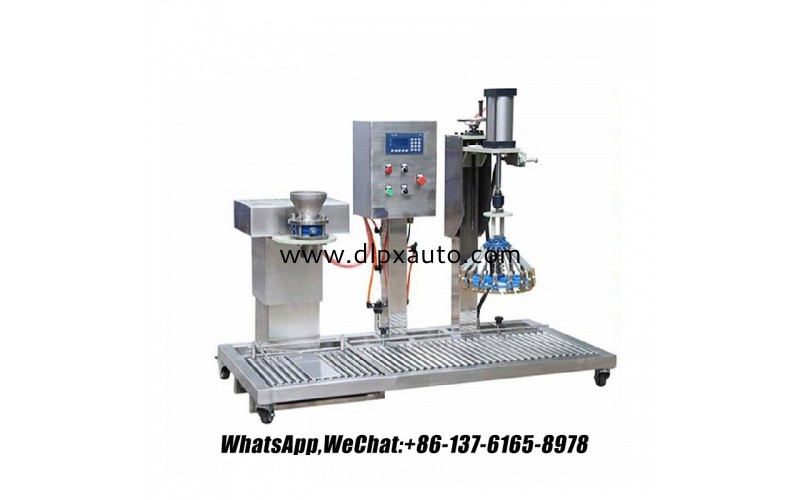 半自動(dòng)真石漆防爆灌裝機(jī)帶蓋，觸摸屏，價(jià)格優(yōu)惠