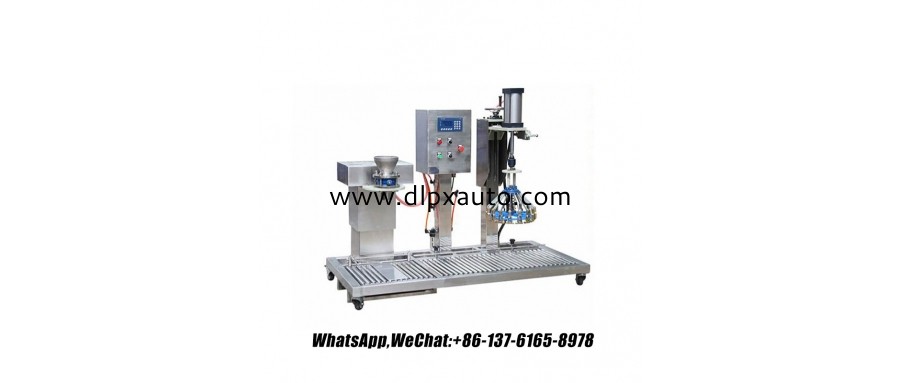 專為油、油漆、洗滌劑等設(shè)計的工業(yè)用定制液體灌裝機(jī) 3.5 加侖桶裝填料 3